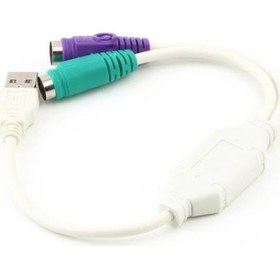 Resim Alfais 4638 Usb Ps/2 Çevirici Dönüştürücü Adaptör Kablosu 