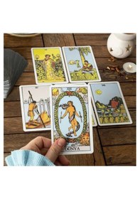 Resim Tarot Kartı 78'li Klasik Tarot Destesi Türkçe 