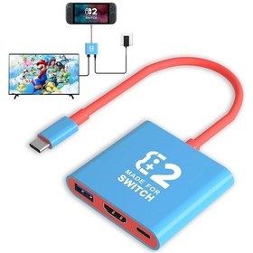 Resim Nintendo Switch 2 / Oled Uyumlu Tv Bağlama Aparatı 3 İn 1 