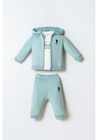 Resim U.s. Polo Assn. Erkek Bebek Yeşil 3lü Takım Yeşil 
