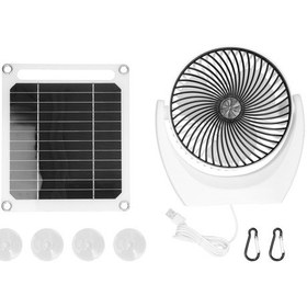Resim Wezone 6w Güneş Enerjili Taşınabilir Fan - 5v Usb Şarjlı, Güçlü Rüzgar, Işık Ve Kolay Kullanim 