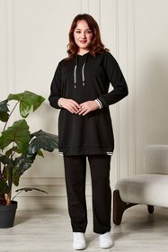 Resim Kadın Büyük Beden Ribanalı Oysho Takım - siyah / 2XL 