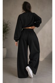 Resim BSBSPOR Yazlık Büyük Beden Baggy Lastikli Ayarlanabilir Geniş Paça Bol Rahat Tesettür Süper Model Esofman Altı 