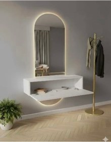 Resim DÜLGERR AHŞAP Dülger Duvar ünitesi makyaj masası 