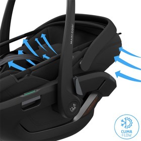 Resim Maxi-Cosi Coral SlidePro Tam Yatabilen Modüler 0-13 Kg Ana Kucağı ve Oto Koltuğu Onyx Black 
