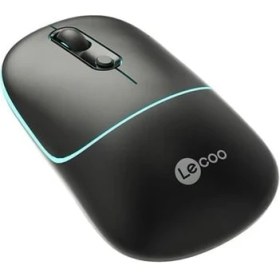 Resim Lenovo Lecoo WS210 Kablosuz + Bluetooth Sessiz Şarjlı 1600DPI Optic Siyah Mouse 