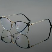 Resim Ultra Hafif Retro Tarzı Metal Anti-Mavi Işık Gözlükleri - Yuvarlak Lensli Paslanmaz Çelik Çerçeve, Modaya Uygun Bireyler İçin Mükemmel Hediye, Şık Aksesuar|Yuvarlak Lens Gözlükleri|Dayanıklı Gözlükler 