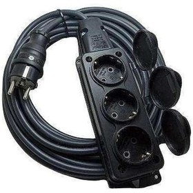 Resim Bemis 3'lü Kauçuklu Priz 3x1.5 mm Uzatma 6 MT 