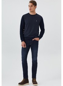 Resim Lee Cooper Ethan Erkek O Yaka Sweatshirt Lacivert-Antrasit-15457 Lacivert - Antrasit 