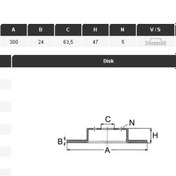 Resim YAVUZSAN 13133 Fren Diski Ön Mondeo III 00- / X-Type 01- 300×24×63,5 5 Bijon 