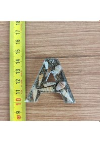 Resim "a" Harfi - Kıyı Esintisi Harf Anahtarlık A Z Gerçek Deni... Gri 