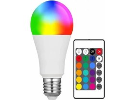 Resim YTE Videolu Uzaktan Kumandalı Rgb(Renkli)" + Beyaz 9W LED Ampul Fonksiyonlu 