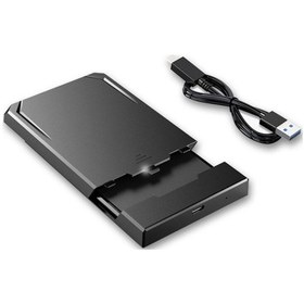 Resim Cool-fish K801 Taşınabilir Sabit Disk Kutusu 2,5 İnç Sata Hdd Muhafazası Yüksek Hızlı Tip-c Arayüzü Aletsiz Tasarım Hdd Kutusu 
