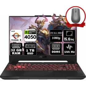 Resim Asus Tuf Gaming A15 Amd Ryzen 5 7535HS 32GB 1tb SSD RTX4050/6GB Windows 11 Pro 15.6" Fhd Taşınabilir Bilgisayar FA507NU-A78 & Anzar Mouse 