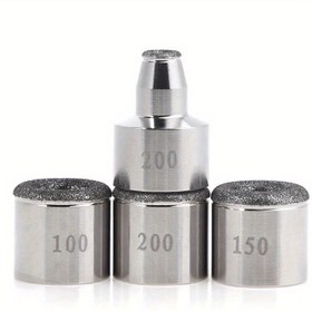 Resim 1 Adet #100/150/200 Mikrodermabrazyon Ucu - Paslanmaz Çelik Dermaşyon Başlığı, Profesyonel Açık Bej Bakım için, Salon ve Ev Kullanımı - Mikrodermabrazyon Makineleriyle Uyumlu, Cilt Bakımı, Parlak Yüzey, Hassas Mühendislik, Peeling Aleti, Cilt Bakımı Profesyonelleri İçin 