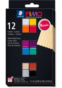 Resim Staedtler Fimo Professional Basic Polimer Kil Seti 12 Renk 