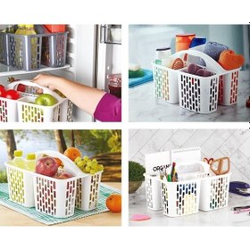 Resim Geseus Taşıma Saplı Buzdolabı.mutfak.banyo Duzenleyici Organızer Beyaz 