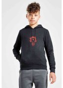 Resim Horde Logo Baskılı Unisex Çocuk Kapüşonlu Siyah Sweatshirt (528672373) Siyah 