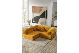 Resim Legom Sera Aktivite Koltuğu Yatak Olabilen Çok Amaçlı Kanepe Koltuk Takımı Hardal 