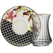 Resim Sandro Moreno 1453 Tropikal Optik 12 Parça 6 Kişilik Çay Seti 110 ml 
