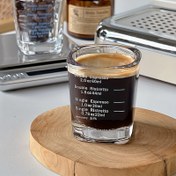 Resim Ölçü çizgileri ile Cam Espresso Shot Bardağı, Kahve, İçecekler ve Alkol için 60ml Sıvı Ölçü Bardağı - 1 Paket 