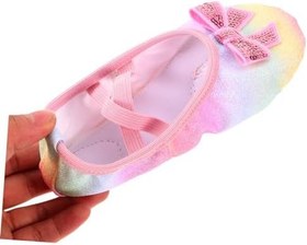 Resim SHERCHPRY 1 Çift Çocuk Dans Ayakkabıları Kız Için Bale Ayakkabıları Kız Bale Uygulama Ayakkabıları Kız Ayakkabı Kız Dans Ayakkabıları Kızlar Için Dans Ayakkabıları Inek Derisi Yürümeye 