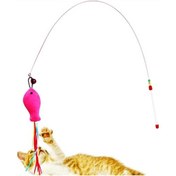 Resim Sesli Zilli Balık Kedi Oltası Oyuncağı 90 CM 