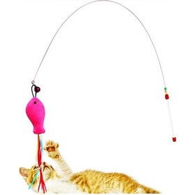 Resim Sesli Zilli Balık Kedi Oltası Oyuncağı 90 CM 
