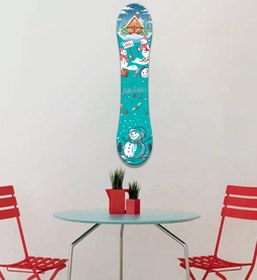 Resim Kardan Adam Temalı Snowboard-Kış - 11x35 Cm 