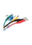Resim Prestigegoods Multimetre 4mm Çift Banana Fişli Güç Kablosu Sürekli Fiş Kablosu Çift Gu Çok Renkli 
