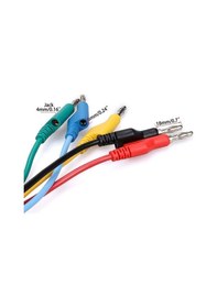 Resim Prestigegoods Multimetre 4mm Çift Banana Fişli Güç Kablosu Sürekli Fiş Kablosu Çift Gu Çok Renkli 