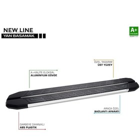 Resim Nissan Navara 3 Newline Krom Yan Basamak 203 Cm 2015 Üzeri 