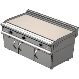 Resim CSA Inox CSA Karacasan 900 Seri Dolaplı 120 cm Doğalgazlı Düz Pleyt Izgara 120x90x85Cm 
