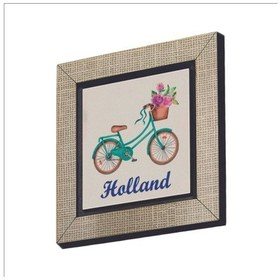 Resim Hollanda Bisklet Görseli Baskılı Mdf Magnet 7x7 163 