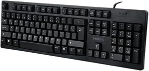 Resim Philips SPK6214 Siyah USB Q Multimedia Klavye 
