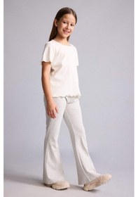 Resim Defacto Regular Fıt Ribana 2li Pijama Takımı Kız Çocuk H5513a826smer98 Ekru-er98 