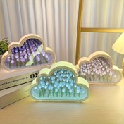 Resim DIY Bulut Lale Gece Lambası Kiti - 20 Çiçek Tasarımı, Renkli LED Masaüstü Dekor, Aile İçin Mükemmel Tatil ve Anneler Günü Hediyesi, Mavi, Mor, Pembe ve Sarı Çiçekler İçerir, Dekoratif Gece Lambası | Bulut Şekilli Işık | Ev İçin Dekoratif Işıklar, Yatak Odası İçin Işıklar 
