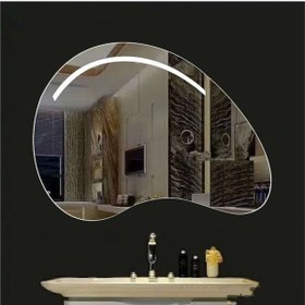 Resim Brat 60x80 Buğu Çözücülü Armut Kesim Dokunmatik Led Ayna Şeffaf 