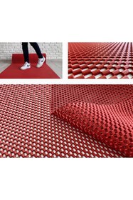 Resim Blue Home Banyo Duş Havuz Yeni Vakum Hijyenik Paspas Kaydırmaz Pvc Paspas / Kırmızı En : 90cm. 