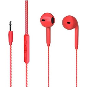 Resim Lecoo Eh104r 3.5 Mm Jacklı Kablolu Kulak İçi Mikrofonlu Kulaklık Kırmızı Diğer 
