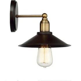 Resim Beta Rustik Eskitme Duvar Lambası Aplik Siyah 