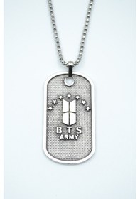 Resim Bts Army Künye Örme Zincir Kolye Gümüş 