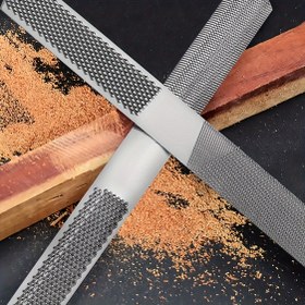 Resim 1 adet Paslanmaz Çelik 4 Yollu El Dosyası, Elmas Kırıntı, Kolay Bileme, Ahşap ve Metal Araçlar için 