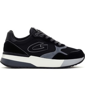 Resim Alberto Guardiani Erkek Siyah Gri Winner Kalın Tabanlı Deri Sneaker - Siyah / 4 