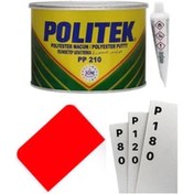 Resim Politek Polyester Çelik Macun 1000 Gram Set+plastik Aparat 