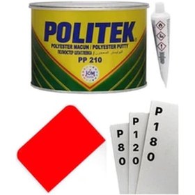 Resim Politek Polyester Çelik Macun 1000 Gram Set+plastik Aparat 