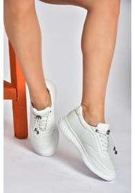Resim Fox Shoes P540502403 Beyaz Hakiki Deri Kadın Spor Ayakkabı Beyaz - Hakiki Deri 
