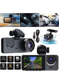 Resim Araç İçi Fullhd 3 Kameralı Y15 170 Derece Yol Takip, İç Mekan Ve Arka Kamera Kayıt 