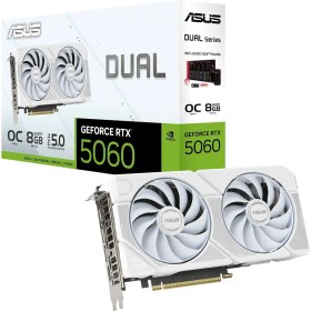 Resim Mena Rise DUAL-RTX5060-O8G-WHITE-NVIDIA-GEFORCE-RTX 5060-8GB GDDR7-128BIT-OC-HDMI-3XDP-DLSS3 Ekran Kartı 