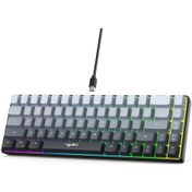 Resim Hxsj V200 Renk Gradyanlı 68 Tuşlu Rgb Arka Işık Kablosuz Membran Klavye Kırmızı 